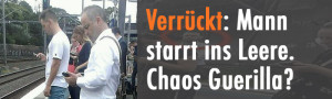 Verrückt: Mann starrt ins Leere. Wie lange kann das noch gut gehen?